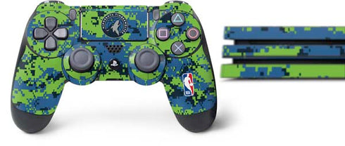 NBA Minnesota Timberwolves Digi Camo PS4 Pro Bundle Skin
