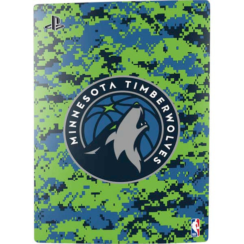 NBA Minnesota Timberwolves Digi Camo PS5 Console Skin