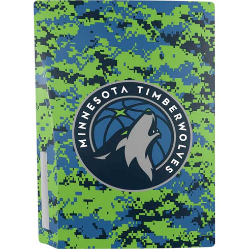 NBA Minnesota Timberwolves Digi Camo PS5 Console Skin