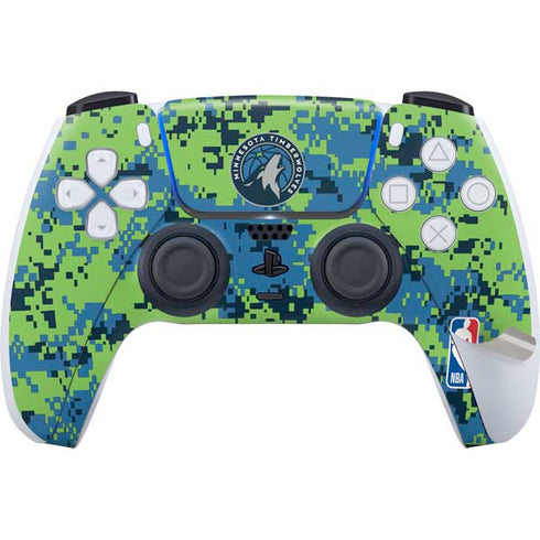NBA Minnesota Timberwolves Digi Camo PS5 Pro Bundle Skin