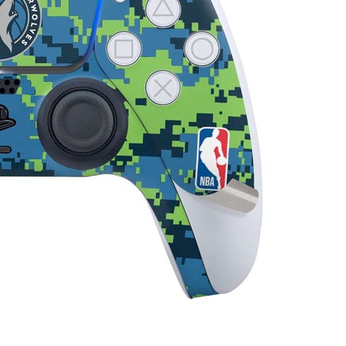 NBA Minnesota Timberwolves Digi Camo PS5 Slim Disk Bundle Skin