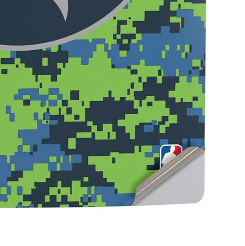 NBA Minnesota Timberwolves Digi Camo PS5 Slim Disk Console Skin