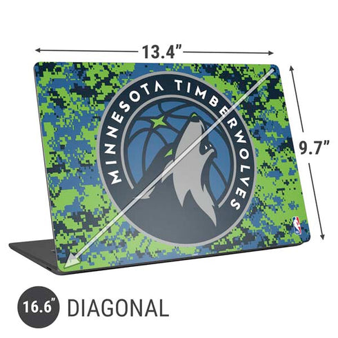 NBA Minnesota Timberwolves Digi Camo Universal Laptop 16.6in (13.4 x 9.7in) Skin