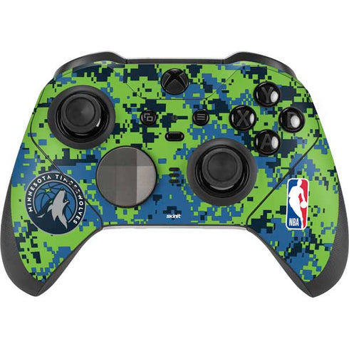 NBA Minnesota Timberwolves Digi Camo Xbox Elite Wireless Controller Series 2 Skin