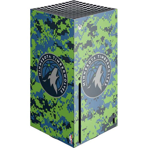 NBA Minnesota Timberwolves Digi Camo Xbox Series X Console Skin