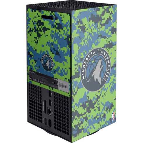 NBA Minnesota Timberwolves Digi Camo Xbox Series X Console Skin
