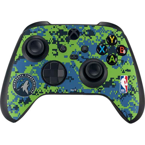 NBA Minnesota Timberwolves Digi Camo Xbox Series X Controller Skin