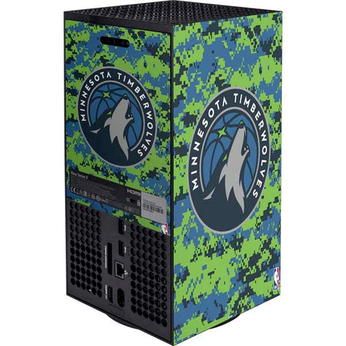 NBA Minnesota Timberwolves Digi Camo XBox Series X Digital Edition Bundle Skin