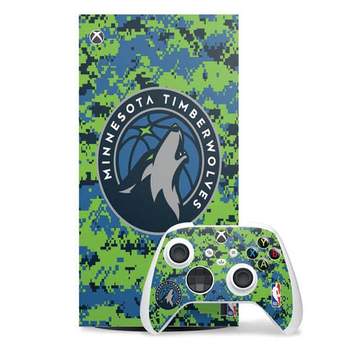 NBA Minnesota Timberwolves Digi Camo Xbox Series X Skins
