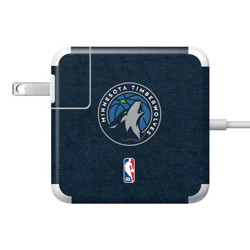 NBA Minnesota Timberwolves Distressed 85W Power Adapter (15 and 17 inch MacBook Pro Charger) Skin