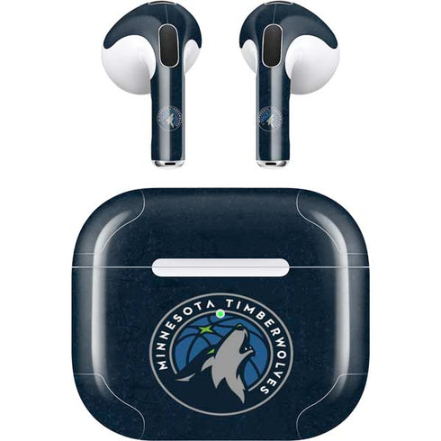 NBA Minnesota Timberwolves Distressed Apple AirPods (3rd Gen 2021) Skin