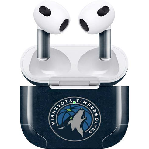 NBA Minnesota Timberwolves Distressed Apple AirPods (3rd Gen 2021) Skin