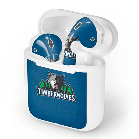 NBA Minnesota Timberwolves Distressed Apple AirPods Skin