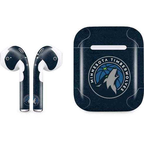 NBA Minnesota Timberwolves Distressed Apple AirPods Skin