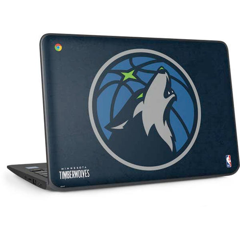 NBA Minnesota Timberwolves Distressed HP Chromebook Skin