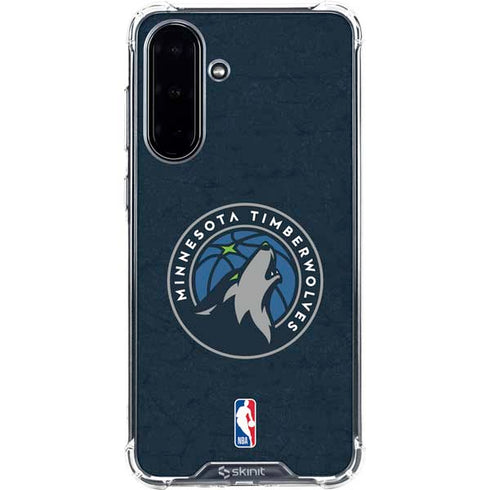 NBA Minnesota Timberwolves Distressed Galaxy A36 5G Clear Case