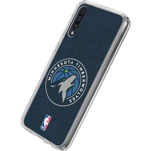 NBA Minnesota Timberwolves Distressed Galaxy A50 Clear Case