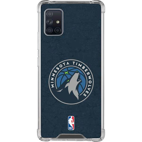 NBA Minnesota Timberwolves Distressed Galaxy A51 5G Clear Case
