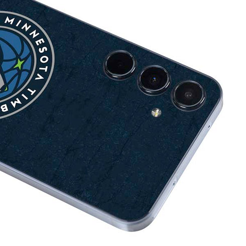 NBA Minnesota Timberwolves Distressed Galaxy A55 5G Skin