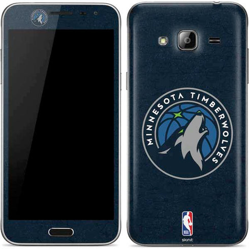NBA Minnesota Timberwolves Distressed Galaxy J3 Skin