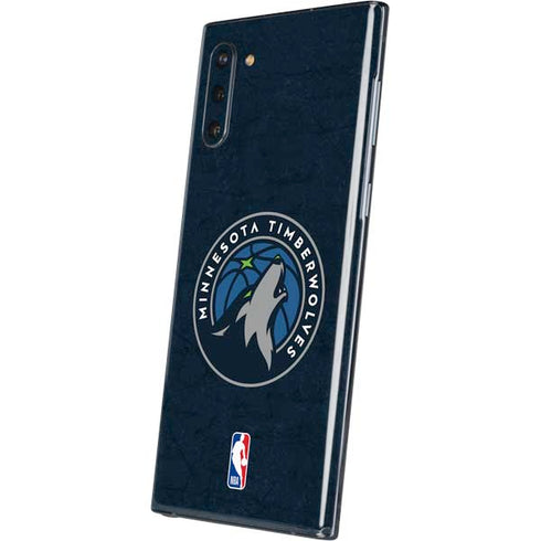 NBA Minnesota Timberwolves Distressed Galaxy Note 10 Skin