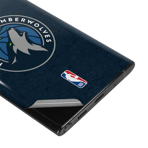 NBA Minnesota Timberwolves Distressed Galaxy Note 10 Skin