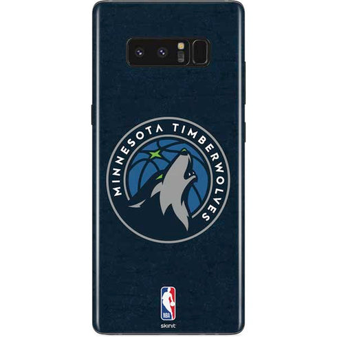 NBA Minnesota Timberwolves Distressed Galaxy Note 8 Skin