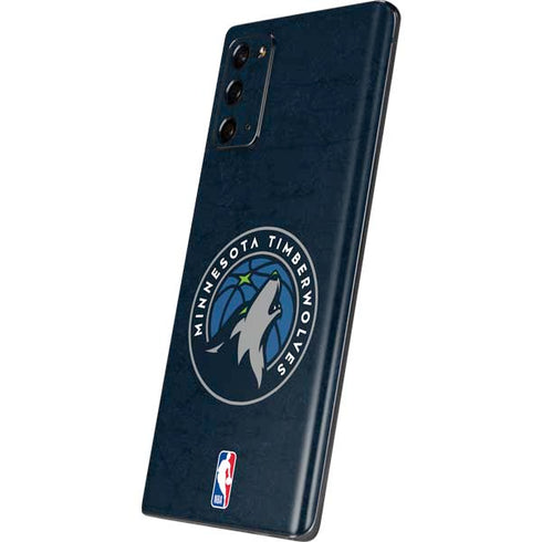 NBA Minnesota Timberwolves Distressed Galaxy Note20 5G Skin