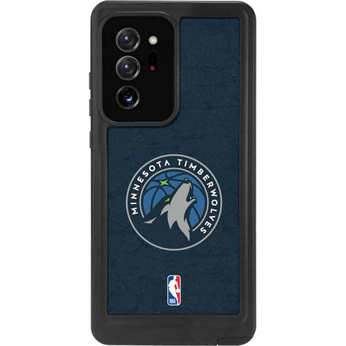NBA Minnesota Timberwolves Distressed Galaxy Note20 Ultra 5G Waterproof Case