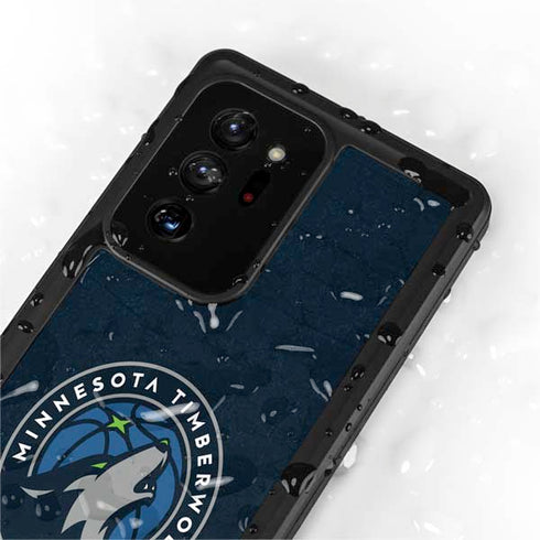 NBA Minnesota Timberwolves Distressed Galaxy Note20 Ultra 5G Waterproof Case