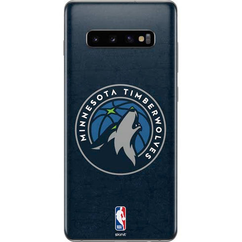 NBA Minnesota Timberwolves Distressed Galaxy S10 Plus Skin