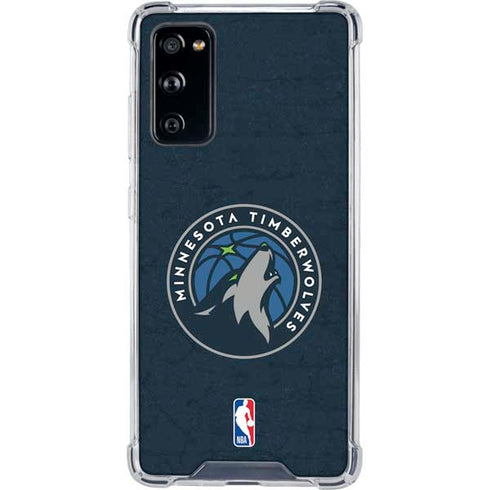 NBA Minnesota Timberwolves Distressed Galaxy S20 FE Clear Case