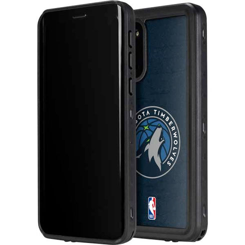 NBA Minnesota Timberwolves Distressed Galaxy S20 Plus Waterproof Case