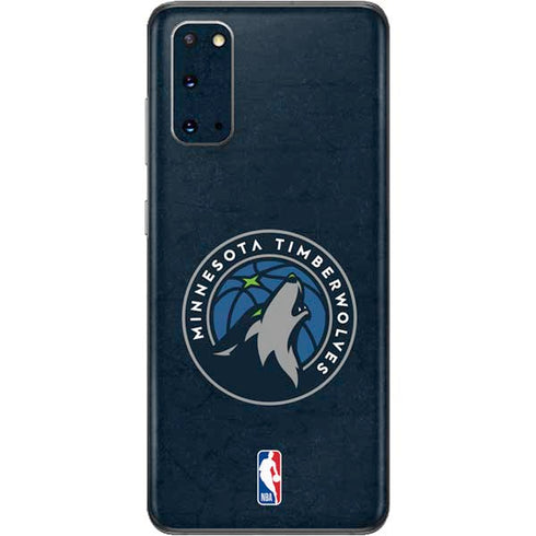 NBA Minnesota Timberwolves Distressed Galaxy S20 Skin
