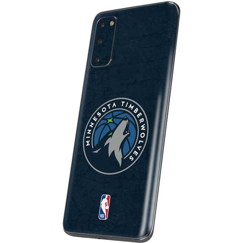 NBA Minnesota Timberwolves Distressed Galaxy S20 Skin