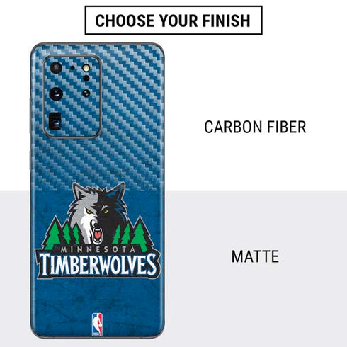 NBA Minnesota Timberwolves Distressed Galaxy S20 Ultra 5G Skin