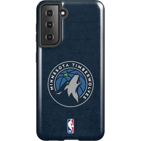NBA Minnesota Timberwolves Distressed Galaxy S21 5G Pro Case