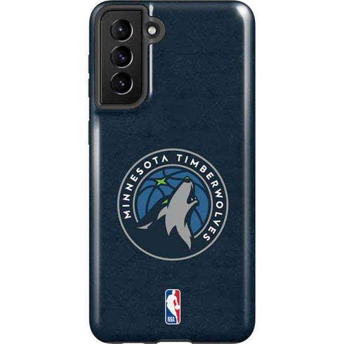 NBA Minnesota Timberwolves Distressed Galaxy S21 Plus 5G Pro Case