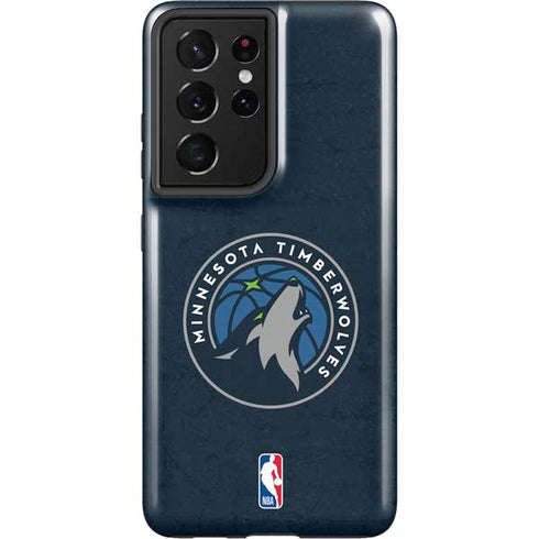 NBA Minnesota Timberwolves Distressed Galaxy S21 Ultra 5G Pro Case