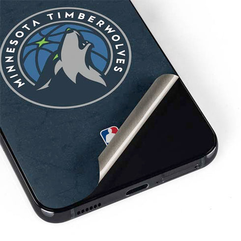 NBA Minnesota Timberwolves Distressed Galaxy S22 Skin