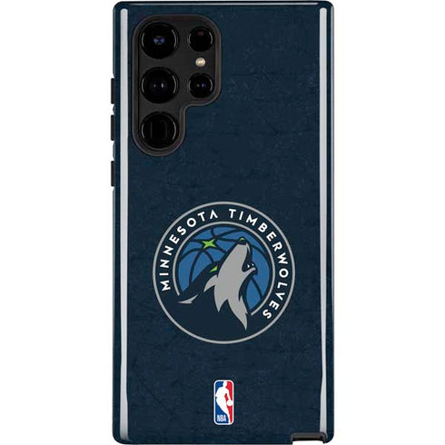 NBA Minnesota Timberwolves Distressed Galaxy S22 Ultra Pro Case