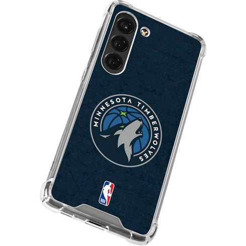 NBA Minnesota Timberwolves Distressed Galaxy S23 Clear Case