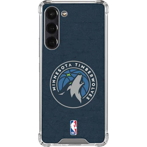 NBA Minnesota Timberwolves Distressed Galaxy S23 FE Clear Case