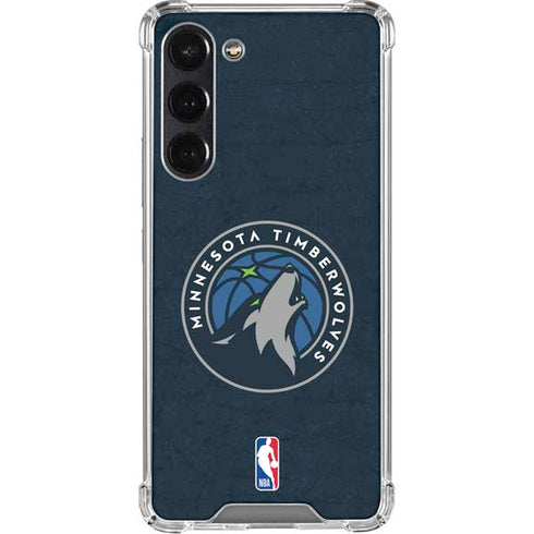 NBA Minnesota Timberwolves Distressed Galaxy S23 Plus Clear Case
