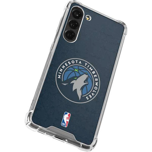 NBA Minnesota Timberwolves Distressed Galaxy S23 Plus Clear Case