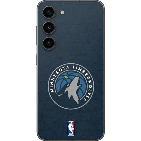 NBA Minnesota Timberwolves Distressed Galaxy S23 Skin