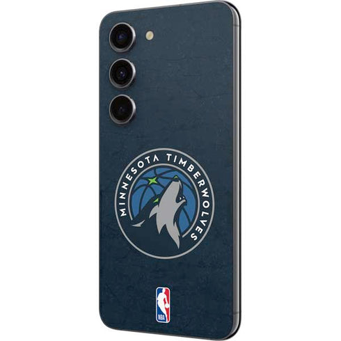 NBA Minnesota Timberwolves Distressed Galaxy S23 Skin
