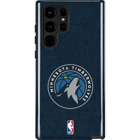 NBA Minnesota Timberwolves Distressed Galaxy S23 Ultra Pro Case