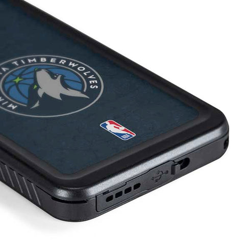 NBA Minnesota Timberwolves Distressed Galaxy S23 Waterproof Case