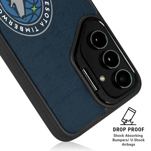 NBA Minnesota Timberwolves Distressed Galaxy S25 Kickstand Case